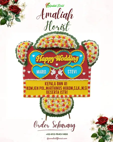 Papan Bunga Pernikahan Gringging